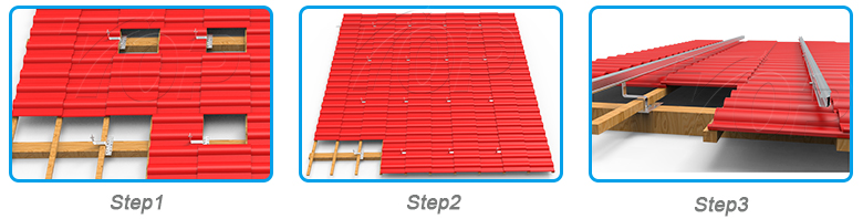 solar roof mounting system