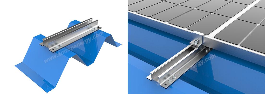 Mini Rail Metal Roof Mounting System solution