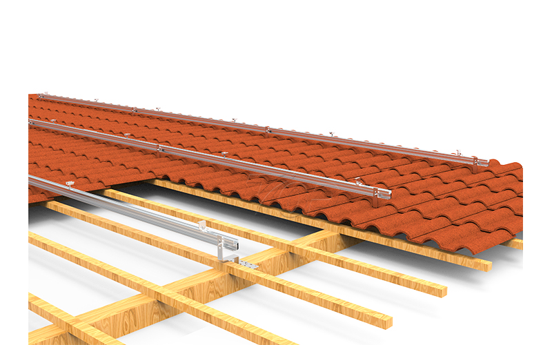 aluminum solar hooks for Spanish tiles