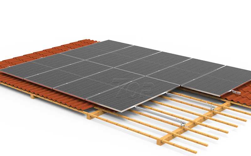 PV mounting system for concrete tile roofs