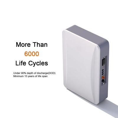 wall-mounted 51.2V 100Ah LiFePO4 lithium power energy storage batteries