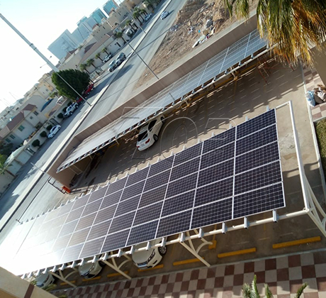 60kw Solar Carport Struture in Saudi Arabia